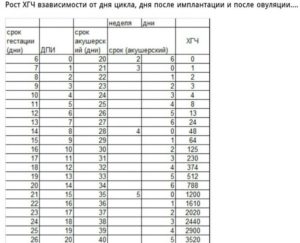 Как растет хгч после имплантации в моче