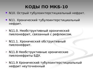 Хронический тубулоинтерстициальный нефрит мкб