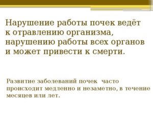 Что нагружает работу почек