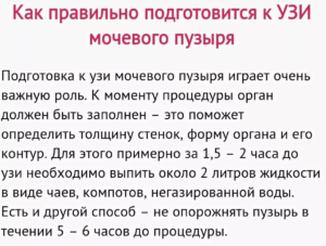 Подготовка к узи почек мочевого пузыря и предстательной железы