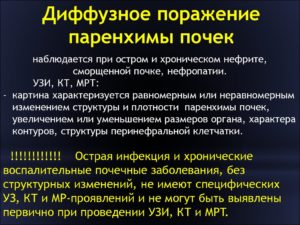 Диффузное изменение левой почки