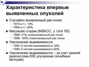 Пятилетняя выживаемость при раке почки