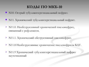 Мкб 10 острый пиелонефрит