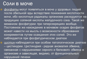 Фосфаты в моче норма