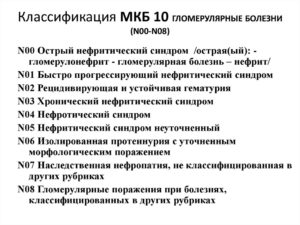 Гломерулонефрит по мкб