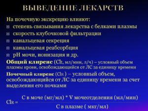 Влияние лекарственных препаратов на почки