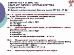 Хронический тубулоинтерстициальный нефрит мкб