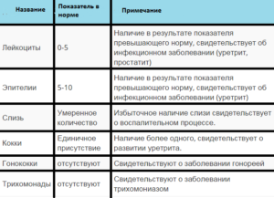 Норма флора у мужчин