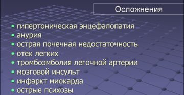 Осложнения острый гломерулонефрит