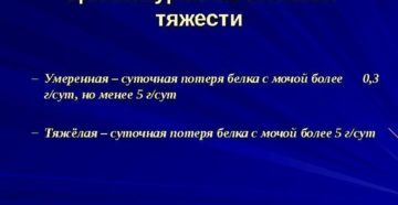 Суточная потеря белка с мочой