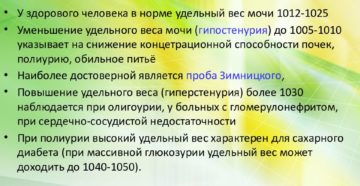 Удельный вес мочи 1025