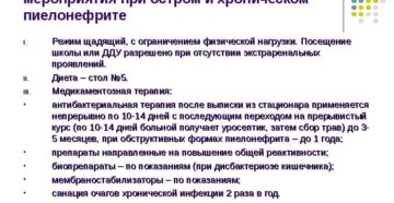 Пиелонефрит физические нагрузки