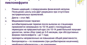 Рекомендации при остром пиелонефрите