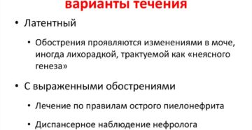 Хронический пиелонефрит латентное течение симптомы