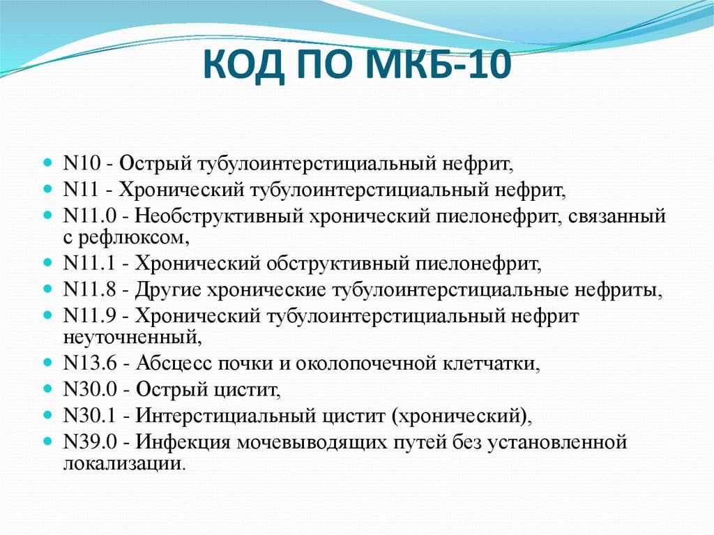 Хронический цистит код по мкб 10