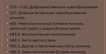 Заболевание яичника мкб 10