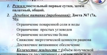 При остром гломерулонефрите режим