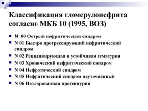 Гломерулонефрит по мкб