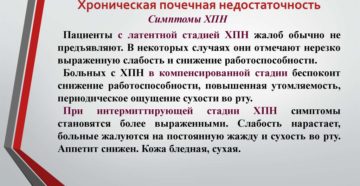 Почечная недостаточность симптомы и лечение у мужчин