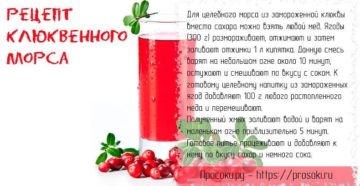Клюквенный морс при цистите рецепт